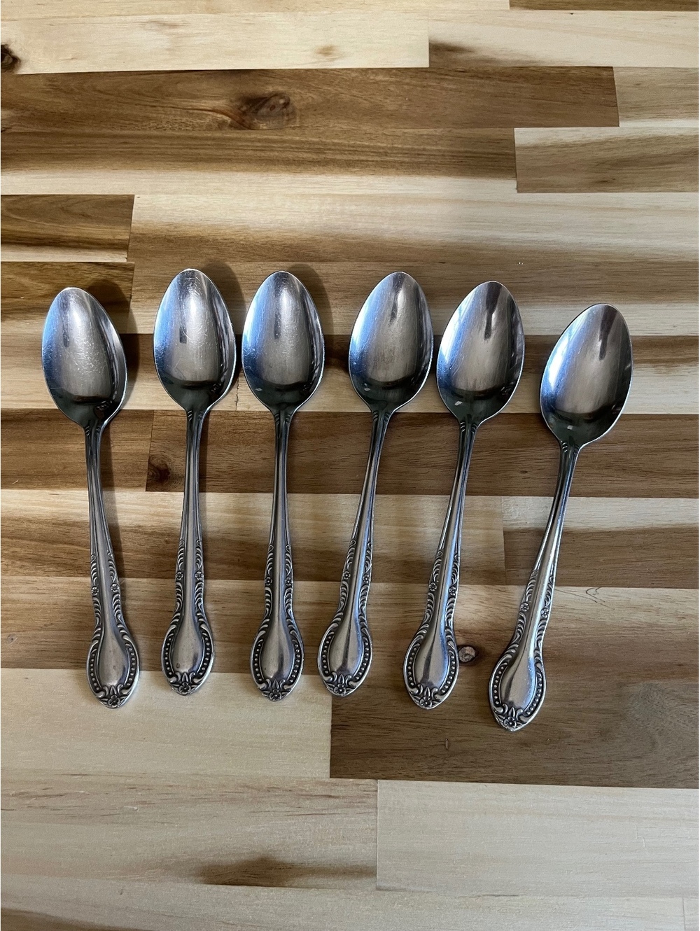 Vintage "Columbia" Stainless Steel Tablespoons / Soup Spoons - Set of 6